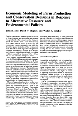 Economic Modeling of Farm Production and