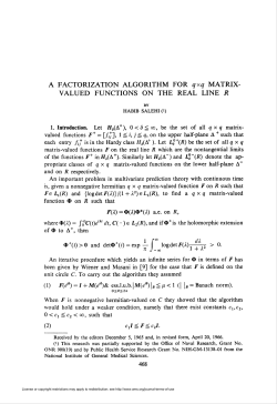 A FACTORIZATION ALGORITHM FOR qxq MATRIX