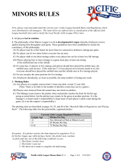 minors rules - Pacific Little League