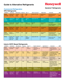 Guide to Alternative Refrigerants