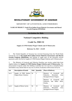 IFB 1 - SWIOFish Project