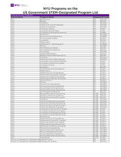 NYU Programs on the US Government STEM