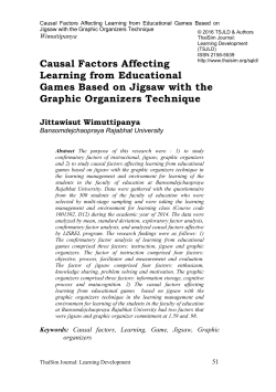 Causal Factors Affecting Learning from Educational Games Based