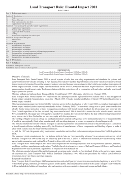 Rules - Frontal impact consolidation. Rule 32006.
