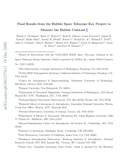 Final Results from the Hubble Space Telescope Key Project to