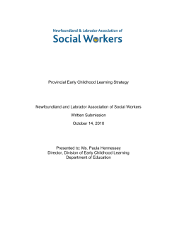 Provincial Early Childhood Learning Strategy