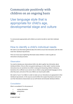 Ensure non-verbal communication is appropriate and relevant