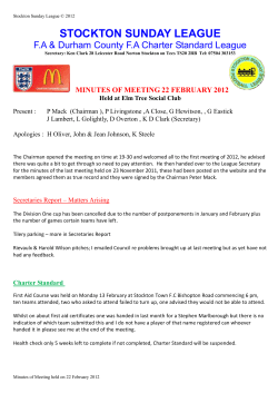 Feb12 - Stockton Sunday League