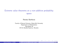 Extreme value theorems on a non