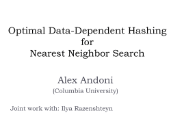 Optimal Data-Dependent Hashing for Nearest Neighbor Search