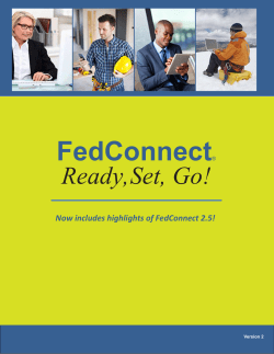 to launch the FedConnect&reg; Ready, Set, Go!