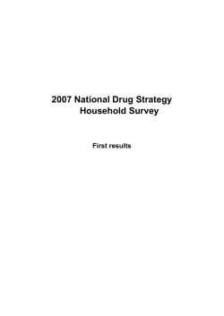 2007 National Drug Strategy Household Survey: first results