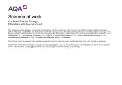 Scheme of work