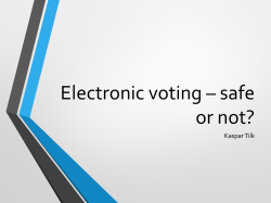 Electronic voting * safe or not?