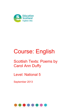 Education Scotland course materials on Duffy Poems
