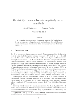 On strictly convex subsets in negatively curved manifolds