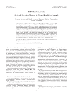 Optimal Decision Making in Neural Inhibition Models - Eric
