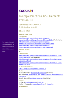 Example Practices: CAP Elements Version 1.0 - Name