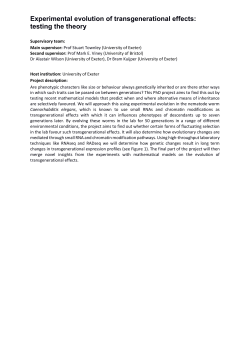Experimental evolution of transgenerational effects: testing the theory