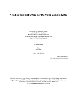 A Radical Feminist Critique of the Video Game Industry