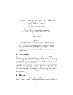 A Bayesian Model of the Rule Association Task and Effect of Priming