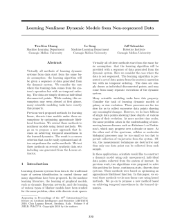Learning Nonlinear Dynamic Models from Non