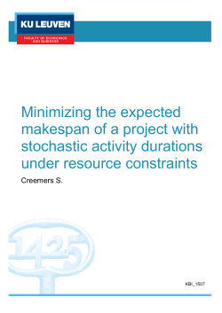 Minimizing the expected makespan of a project with