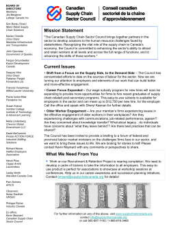 Current Issues - www supplychaincanada org
