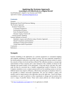 The Systems Approach - Systems Thinking World