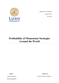 Profitability of Momentum Strategies Around the World