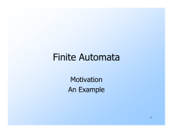 Finite Automata - Stanford InfoLab