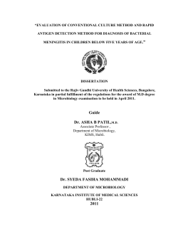 acute bacterial meningitis - Rajiv Gandhi University of Health Sciences