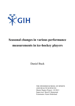 Seasonal changes in various performance