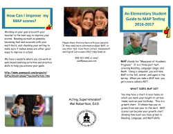An Elementary Student Guide to MAP Testing 2016-2017