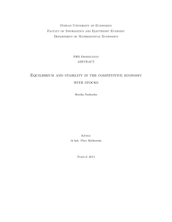 Equilibrium and stability in the competitive economy with stocks
