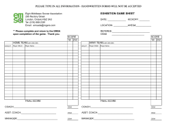 EXHIBITION GAME SHEET PLEASE TYPE IN ALL INFORMATION