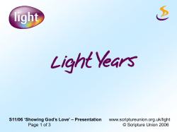 S11/06 `Showing God`s Love` &ndash; Presentation