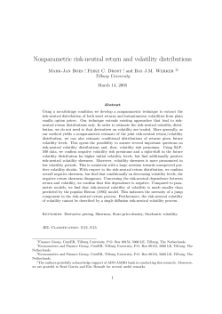 Nonparametric risk-neutral return and volatility distributions