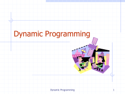 Dynamic Programming
