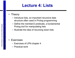 Lecture 4: Lists