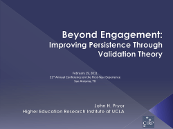 Beyond Engagement - Higher Education Research Institute
