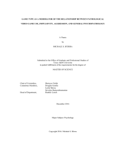 game type as a moderator of the relationship