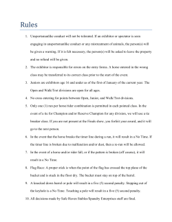 1. Unsportsmanlike conduct will not be tolerated. If an exhibitor or