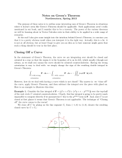 Notes on Green`s Theorem Closing Off a Curve