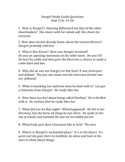 Leo got a Valentine from Stargirl. He really likes her.