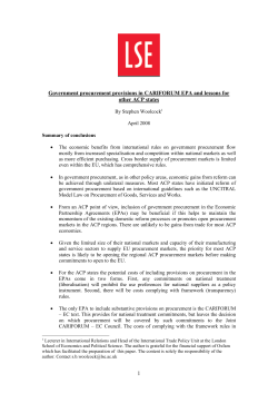 Government procurement provisions in CARIFORUM