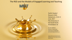 RSD and the Models of Engaged Learning (MELT
