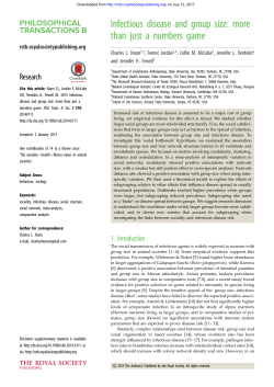 than just a numbers game - Philosophical Transactions of the Royal