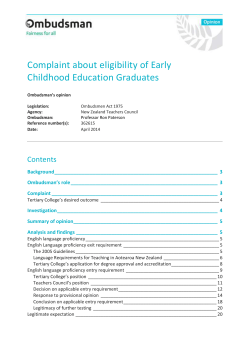 Complaint about eligibility of Early Childhood Education graduates