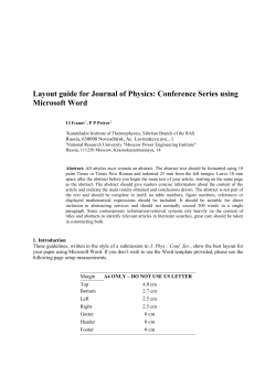 Open Access proceedings Journal of Physics: Conference series